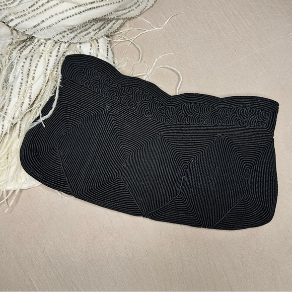 VTG 1940’s Genuine Corde Black Clutch Evening Bag EUC - Picture 1 of 9